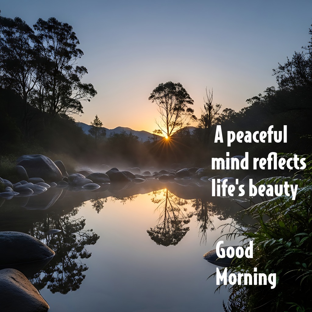 A calm river reflecting the morning sky