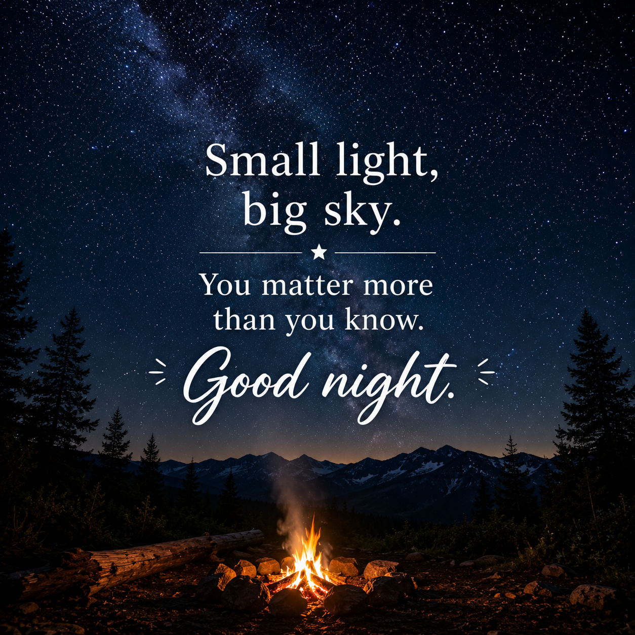 Campfire Stars Good Night