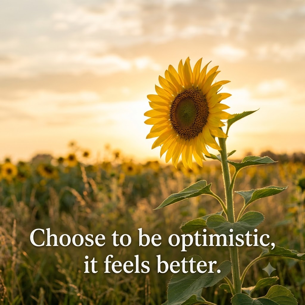 Choose To Be Optimistic It Feels Better | Inspirational Quotes quotes and wishes