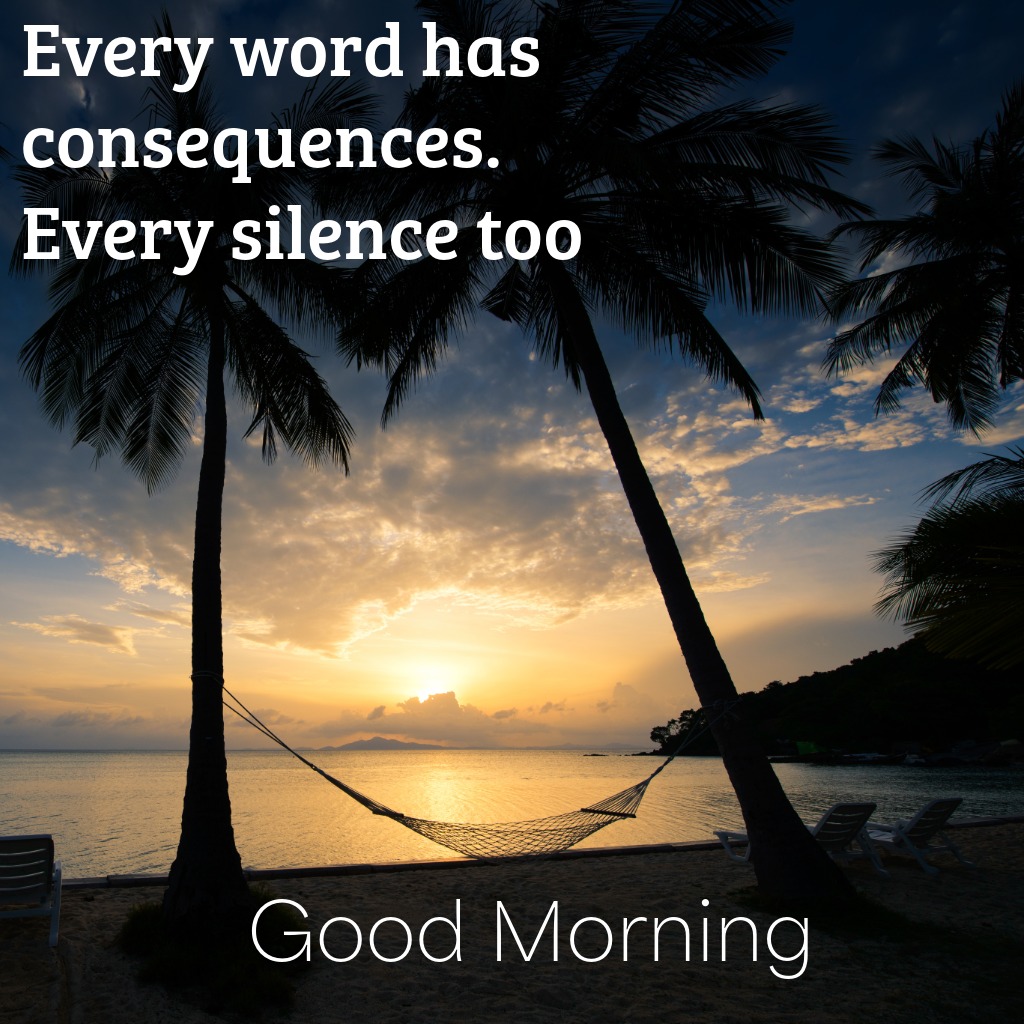 Coconut trees waterbody and rising sun | Good Morning Sunshine Images quotes and wishes