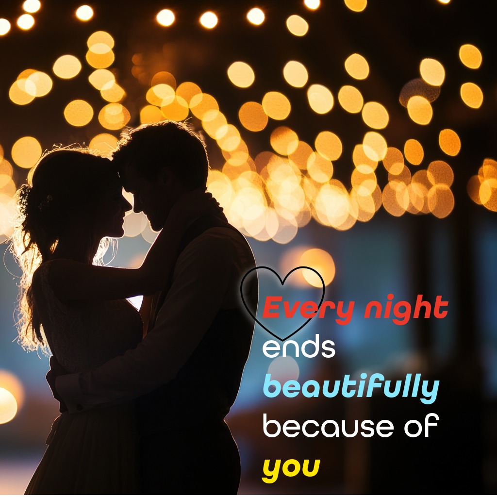 Fairy Light Romance | Good Night Images Between Couples quotes and wishes
