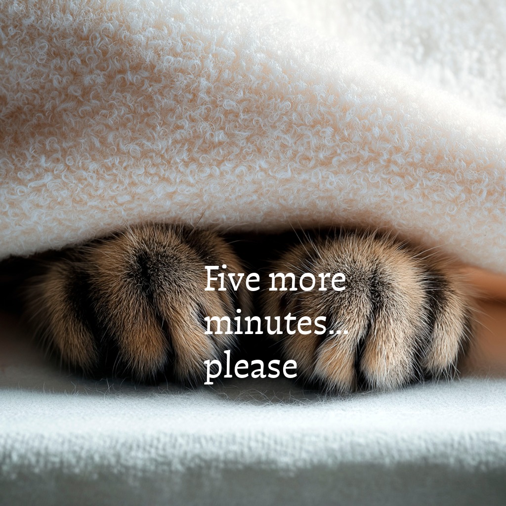 Five More Minutes Cat