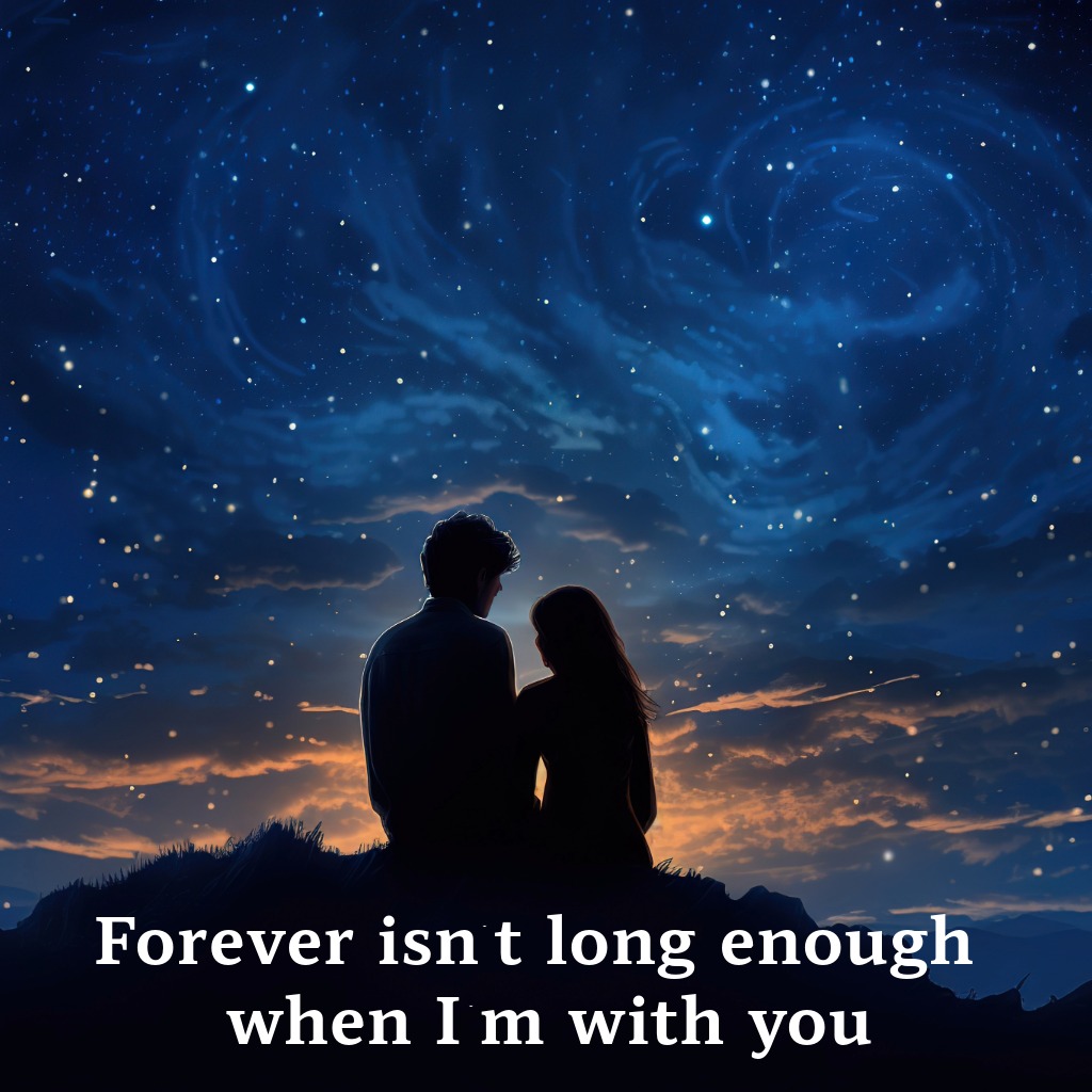 Romantic couple embracing beneath a starry sky | Romantic Anniversary Greeting Images  2026 quotes and wishes
