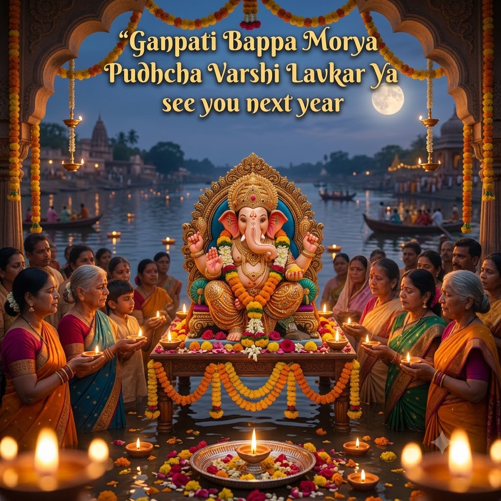 Ganesh Chaturthi Bappa Goodbye Till Next Year | Happy Ganesh Chaturthi  Images quotes and wishes