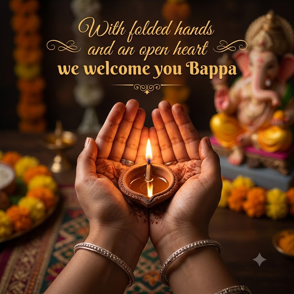 Ganesh Chaturthi Blessing Hands Prayer | Happy Ganesh Chaturthi  Images quotes and wishes