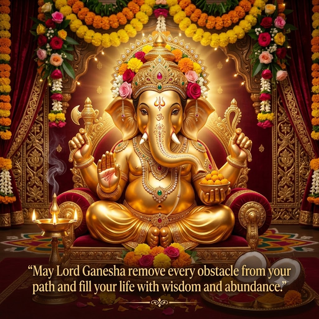 Golden Ganesha Blessings