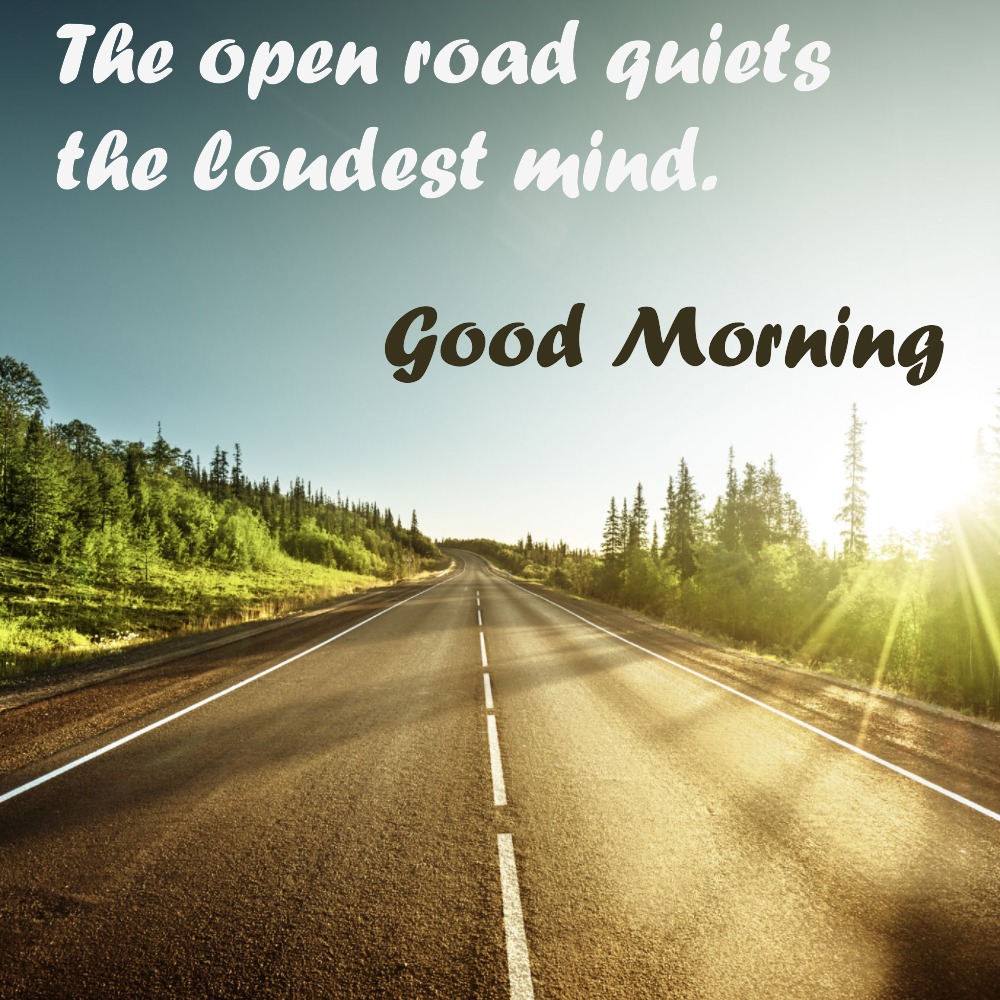 Good Morning Wishes Image With Highway | Good Morning Images With Quotes quotes and wishes