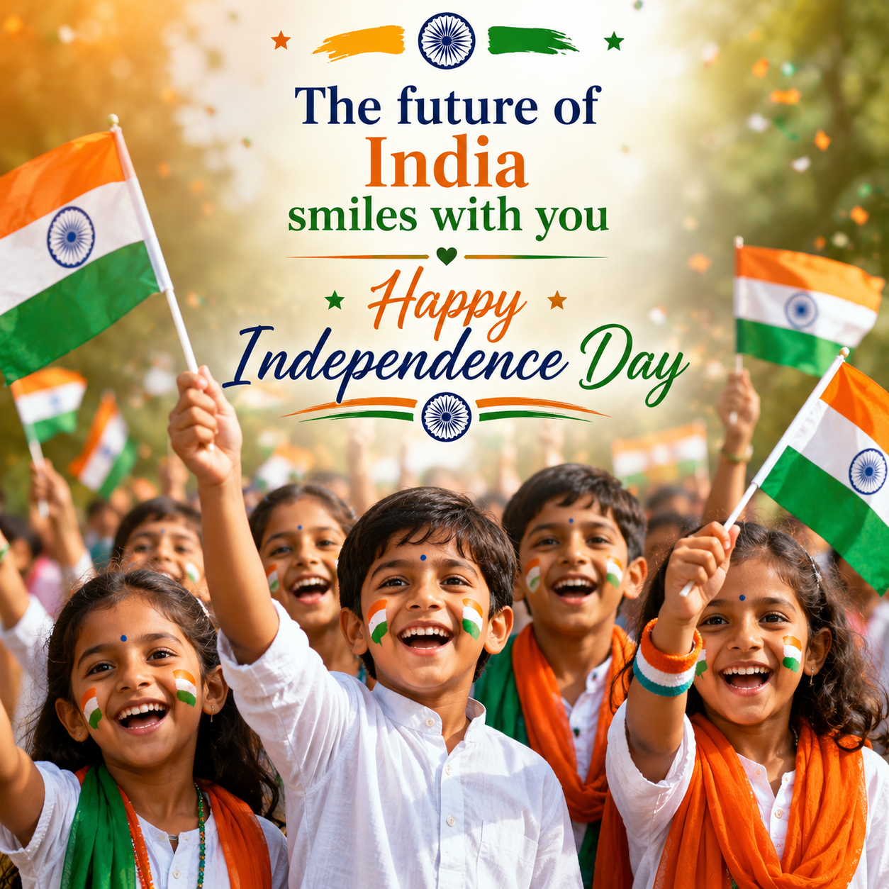 Happy Independence Day Children Celebrating | Happy Independence Day Images quotes and wishes