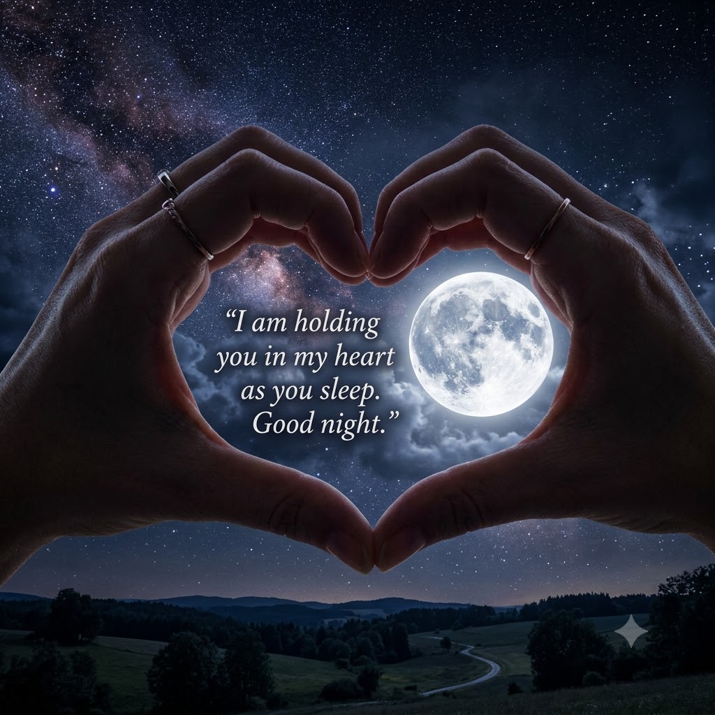 Holding Heart Good Night | Good Night Images Between Couples