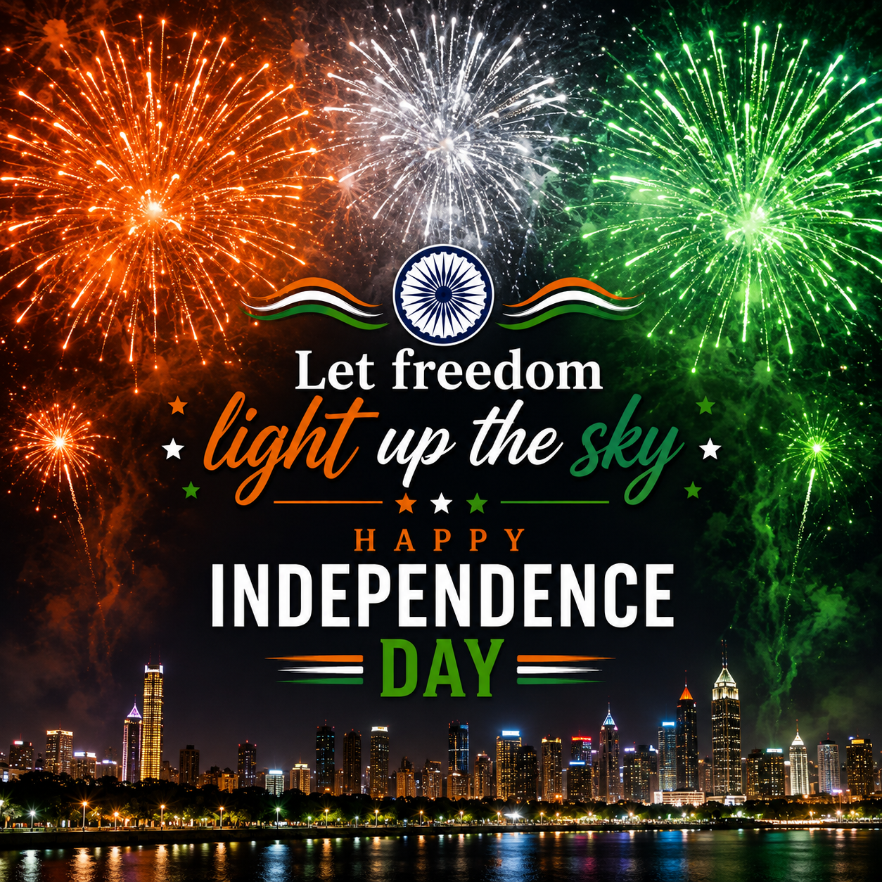 Independence Day Fireworks Tricolour | Happy Independence Day Images quotes and wishes
