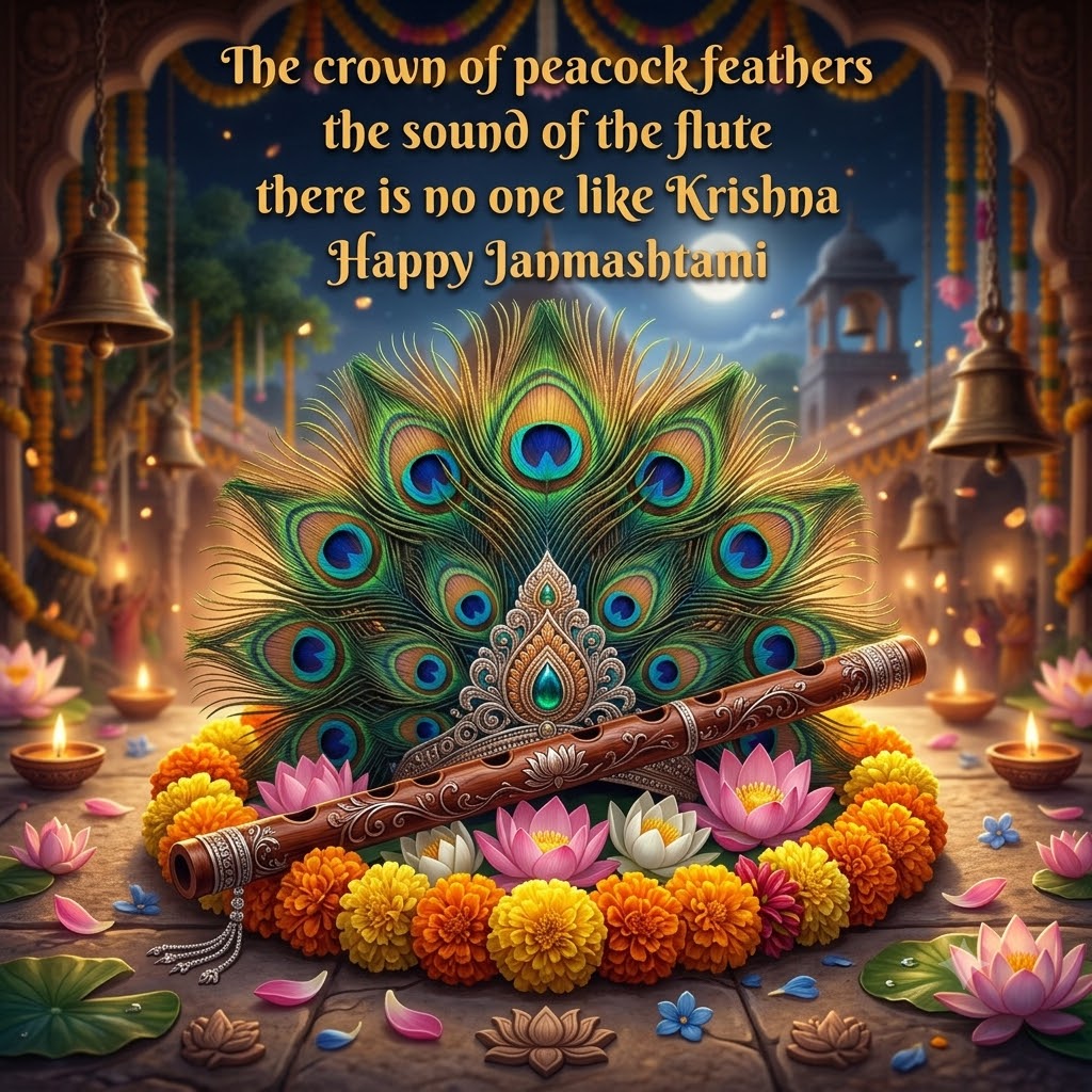Krishna Peacock Feather Crown Janmashtami