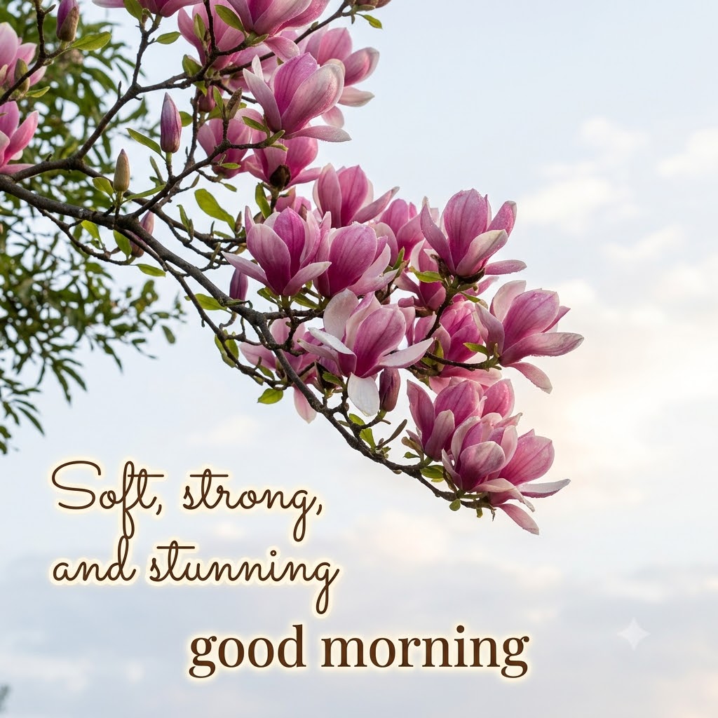 Magnolia Blossom Morning Good Morning | Good Morning Images With Flowers quotes and wishes