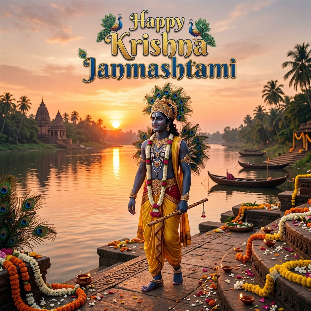 May Krishna Guide You Toward Peace | Happy Krishna Janmashtami Images quotes and wishes