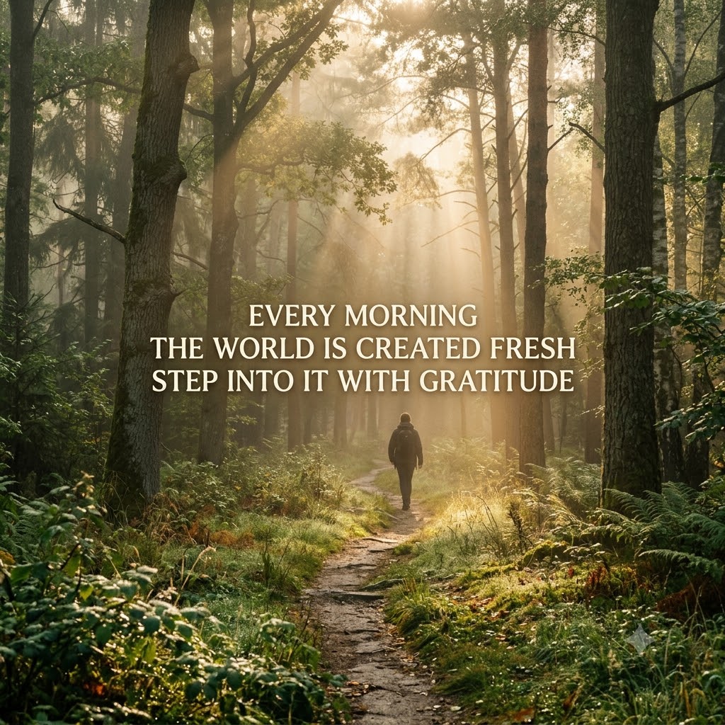 Misty Forest Path Good Morning | Good Morning Nature Images quotes and wishes