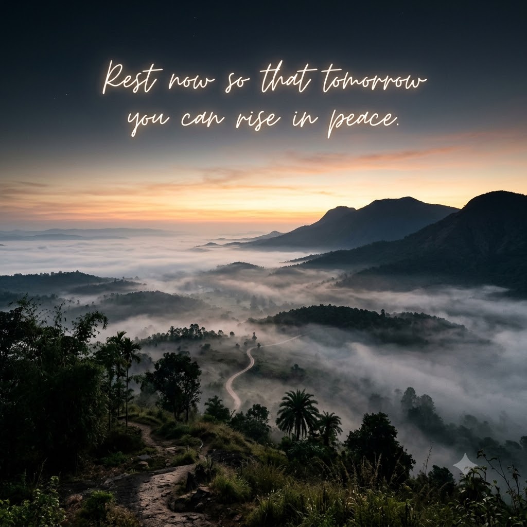 Misty Morning Peace Night | Good Night Images 2026 quotes and wishes