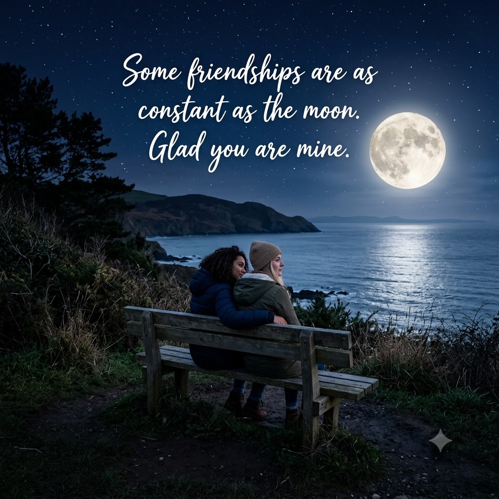 Moonlit Friends Good Night | Good Night Friendship Images quotes and wishes