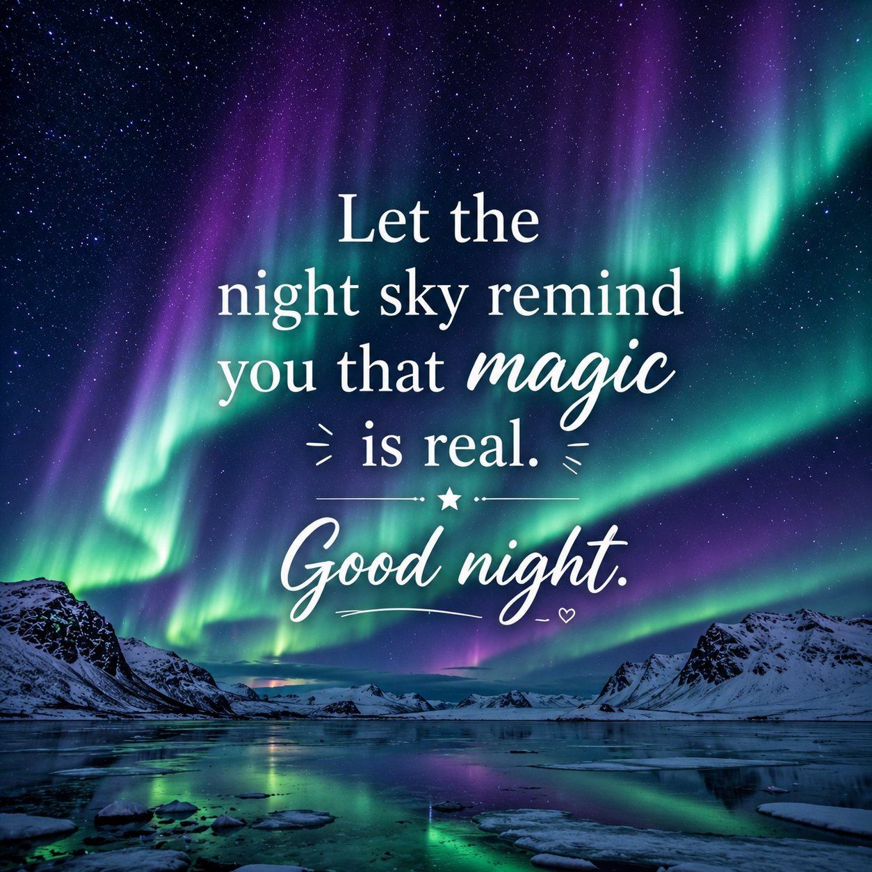 Northern Lights Good Night | Good Night Images 2026 quotes and wishes