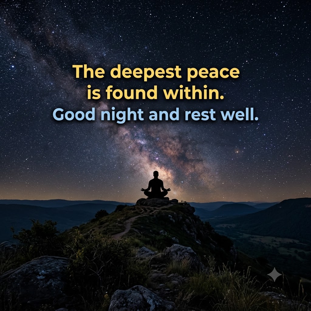 Peace Within Good Night | Good Night Images 2026 quotes and wishes