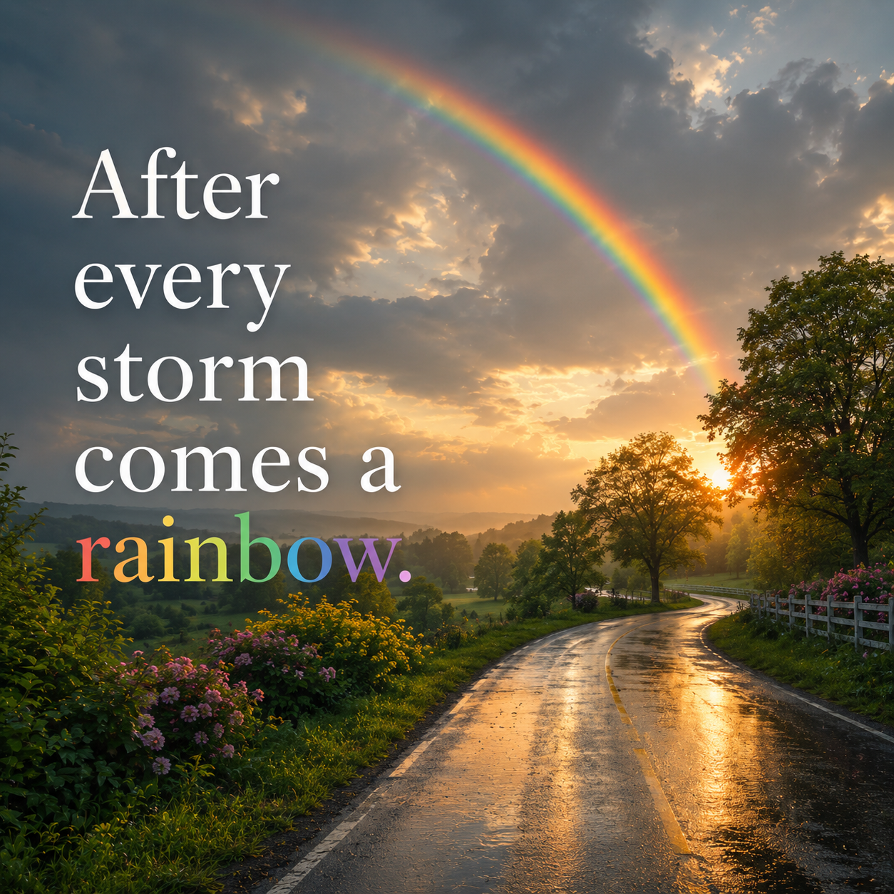 Rainbow After Rain | Good Morning Images 2026 quotes and wishes