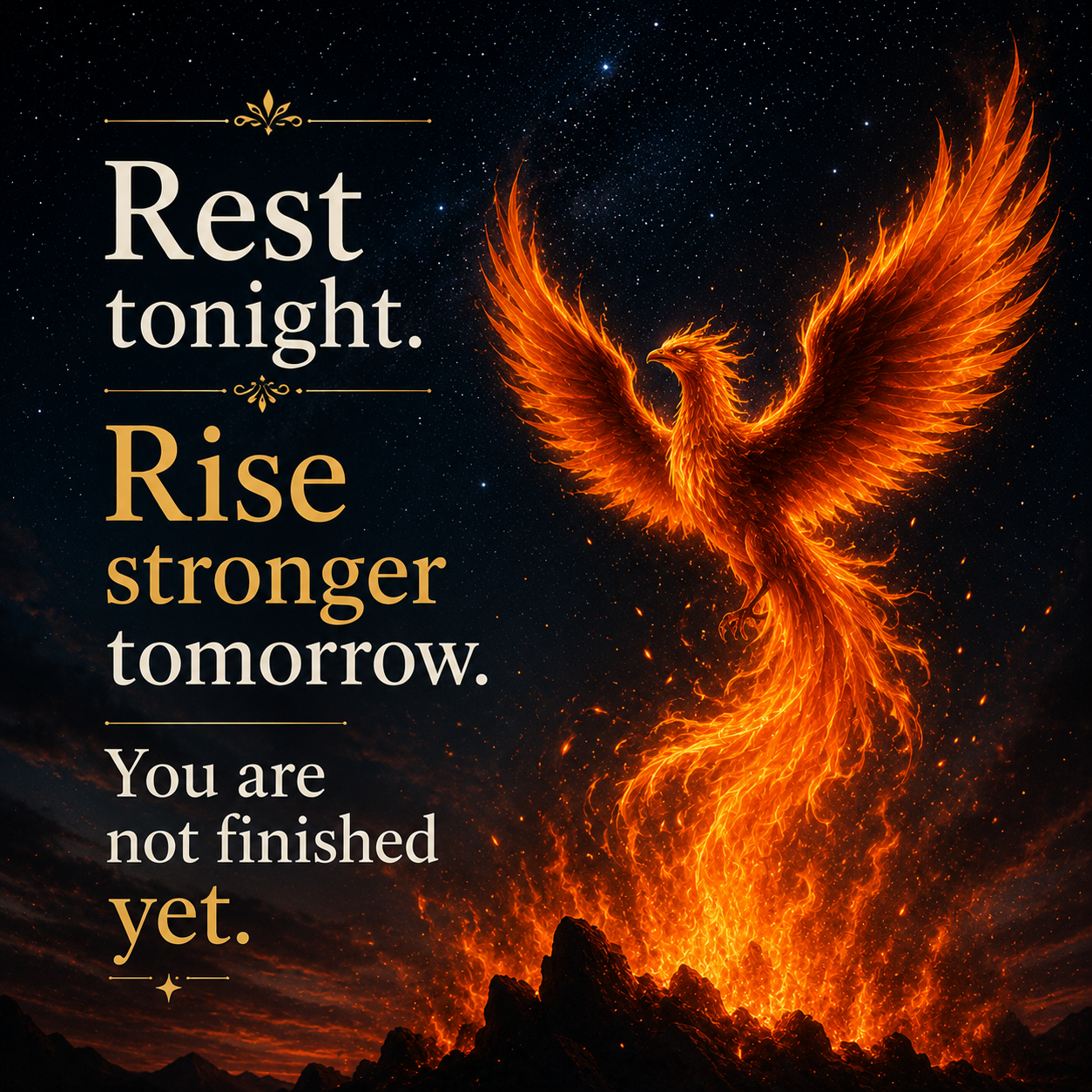 Rise Again Tomorrow Night | Good Night Images With Quotes quotes and wishes