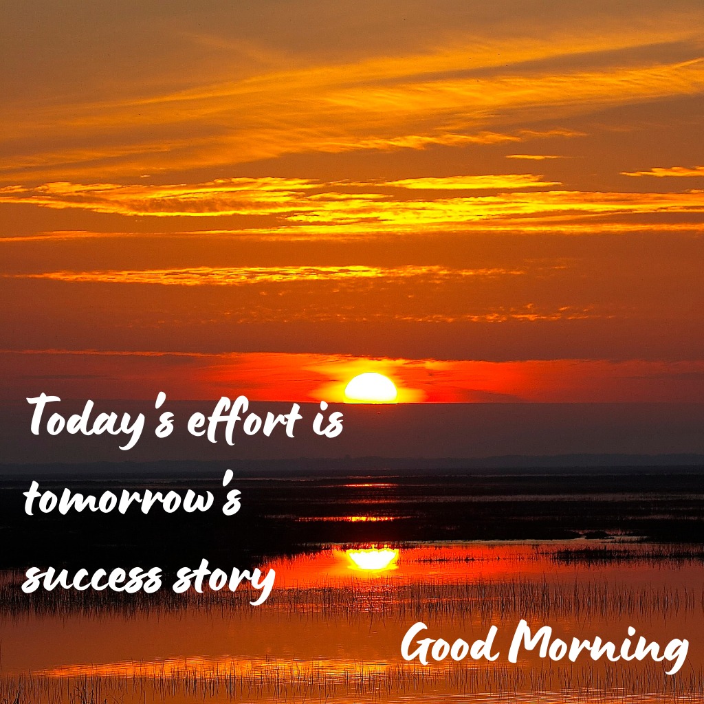 Rising sun over the water body with reddish all over | Good Morning Sunshine Images quotes and wishes