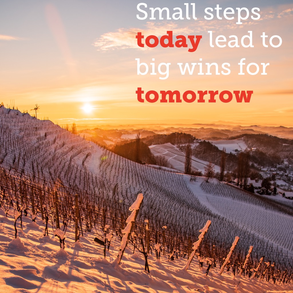 Sun rise over mountain landscape covered with snow | Good Morning Sunshine Images quotes and wishes